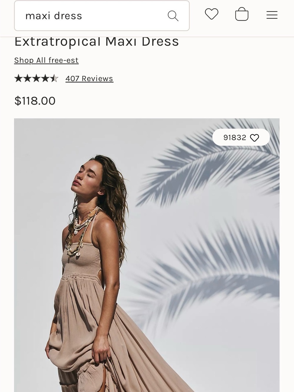 Beautiful Free People Blush Pink Crinkle Tiered Maxi Dress NEW - Picture 4 of 4
